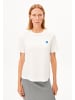 armedangels T-Shirt Lualaa Embro in weiß blau