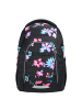 Coocazoo Schulrucksack-Set MATE "Floral Artnight" 3-tlg. in Schwarz