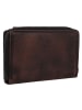 Greenburry Destressed Geldbörse RFID Schutz Leder 13.5 cm in teak brown