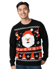 United Labels Winterpullover Weihnachtsmann Santa Strick Pullover Ugly Sweater in schwarz