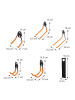 relaxdays 12-tlg. Wandhaken Garage-Set in Schwarz/ Orange - (B)18 x (H)8 x (T)23 cm