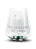 Mr. & Mrs. Panda Windlicht Blume HageRundunge mit Spruch in Transparent