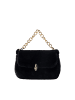 faina Damen Schultertasche Aus Kunstfell in Schwarz