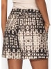 SASSYCLASSY Viskose Shorts mit Print in Taupe