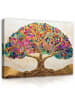 WALLARENA Leinwandbild Baum in Beige