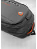 EGOMAXX Gepolsterter Rucksack Carbon Optik Design Backpack in Schwarz-Orange
