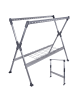 relaxdays Wäscheständer in Silber - (B)150-250 x (H)126,5 x (T)76 cm
