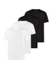 Lerros T-Shirt Basic in Schwarz / weiß