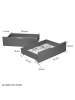 Homestyle4u Bettkasten 2er Set in Grau 82x22 53 cm