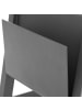 Hespéride Aluminium Tisch mit Zeitschriftenhalter ALLURE in Grau, 45 x 55 x 55 cm