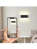 ZMH 2er-Set Wandleuchte LED in schwarz Modern 3000K warmweiß 5W IP65 Up Down L 20cm