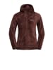 Jack Wolfskin Fleece-Kapuzenjacke ROTWAND HOODED FZ W in Braun