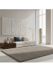 KADIMA DESIGN Teppich Hochflor Shaggy Waschbar Einfarbig SALZACH Strapazierfähig in Beige