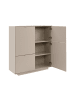 CALICOSY Sideboard VIKA in Beige - (W) 107  x (H) 115  x (L) 37,5  cm
