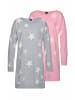 ARIZONA Nachthemd in rosa + grau