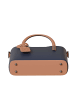Kmisso Henkeltasche in Blu/Cuoio