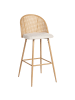 Beliani 2er-Set Barhocker CORNELL in Braun/Beige