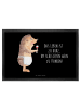 Mr. & Mrs. Panda Sauberlaufmatte Igel Wein mit Spruch in Schwarz