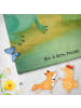 Mr. & Mrs. Panda Badetuch Frosch Liebe Design mit Spruch in Grau Pastell