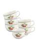 Villeroy & Boch 6er Set Café au lait Obertassen French Garden 370 ml in weiß-bunt