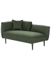 Beliani Chaiselongue CHEVANNES Grün/Schwarz - (W) 138 x (H) 74 x (L) 77 cm linksseitig