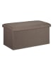relaxdays Sitzbank in Graubraun - (B)76,5 x (H)38 x (T)38,5 cm