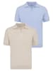 Felix Hardy Polo Shirt Kurzarm in Beige-Blau