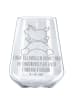 Mr. & Mrs. Panda Rotwein Glas Einhorn Regenbogen mit Spruch in Transparent