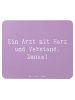 Mr. & Mrs. Panda Mousepad Spruch Arzt mit Herz mit Spruch in Lavendeltraum