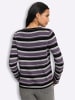 Sieh an! Jacquard-Pullover in schwarz-feige-gemustert