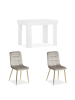 Homestyle4u Essgruppe 3-tlg. in Beige