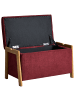 Beliani Bettbank EDLAND in Rot/Braun - (W) 75 x (H) 44 x (L) 43 cm