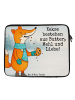 Mr. & Mrs. Panda Laptop Sleeve Fuchs Keks Design mit Spruch in Weiß