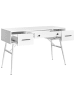 Beliani Schreibtisch MARFLA in Weiß/Schwarz - (W) 120 x (H) 76 x (L) 50 cm