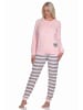 NORMANN Frottee Schlafanzug Bündchen - 77700 in rosa