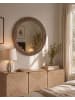 Beliani Wandspiegel BANNE in Braun - (W) 80 x (H) 80 x (L) 3 cm