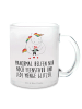 Mr. & Mrs. Panda Teetasse Einhorn Traurig mit Spruch in Transparent