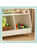 relaxdays Kinderregal in Weiß/ Natur - (B) 72 x (H) 52 x (T) 38 cm