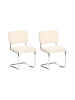 Beliani 2er-Set Esszimmerstuhl IRWIN in Beige/Silber