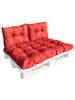 GMD Living Premium Palettenkissen Set, In - & Outdoor in Rot 