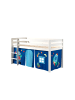 58 aufm Kessel KINDERBETT Karolina 210x114x106 Massivholz Weiß Textilset Astro 1