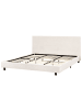 Beliani Doppelbett ALBI in Weiß/Schwarz - (W) 195 x (H) 94 x (L) 211 cm