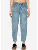SASSYCLASSY High Waist Karotten Jeans in Blau