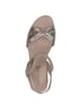 Caprice Sandalette in PLATIN METAL.