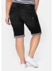 sheego Jeansbermudas in black used denim