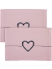 Erwin Müller Tischset 2er-Pack in rosé-schwarz