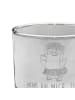Mr. & Mrs. Panda Whiskey Glas Pinguin Kokosnuss mit Spruch in Transparent