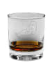 Mr. & Mrs. Panda Whiskey Glas Robbe Lachen mit Spruch in Transparent