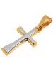 Adeliás Damen Anhänger – Kreuz Kreuzanhänger aus Edelstahl in gold