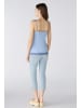 Oui Top elastischer Jersey in light blue